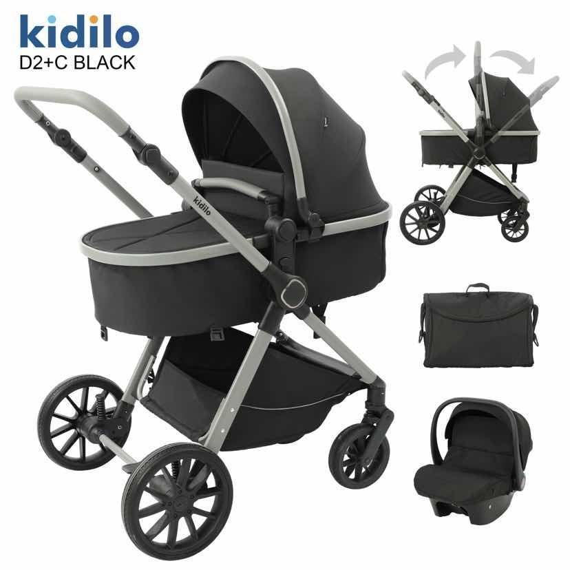 D2+C Set Karroce për Bebë 3 në 1 Kidilo D2-C me Çantë - Image 1