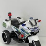 Motor elektrik policie per femije – 3 rrota, drita LED dhe efekte zanore (2-7 vjec)