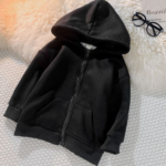 Hoodie pambuku me zinxhir të plotë