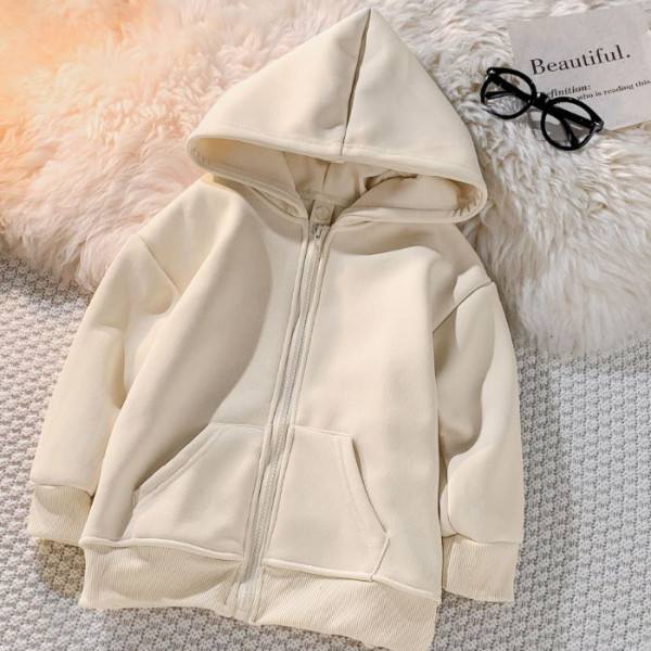 Untitled_design__28_.png Hoodie pambuku me zinxhir të plotë - Krem - Image 1