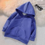 Hoodie pambuku me zinxhir të plotë