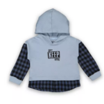 Hoodie për djem me kapuç - Gri
